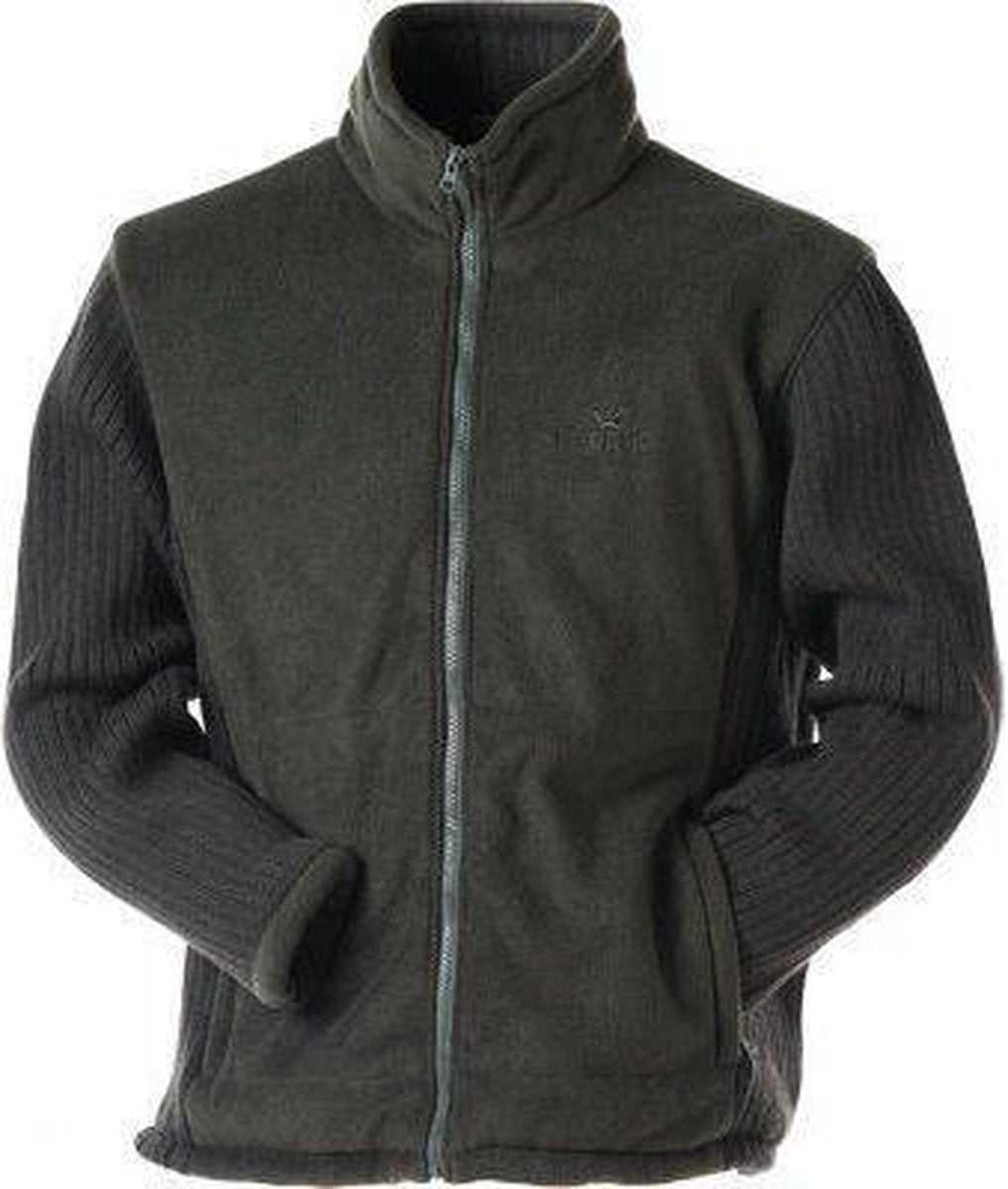 Greenlands Fleecejack Gebreide Mouwen Groen Maat XL