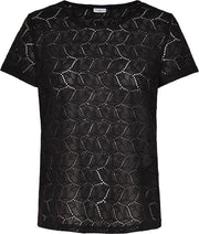 Jacqueline De Yong Dames Top Zwart Maat XXL