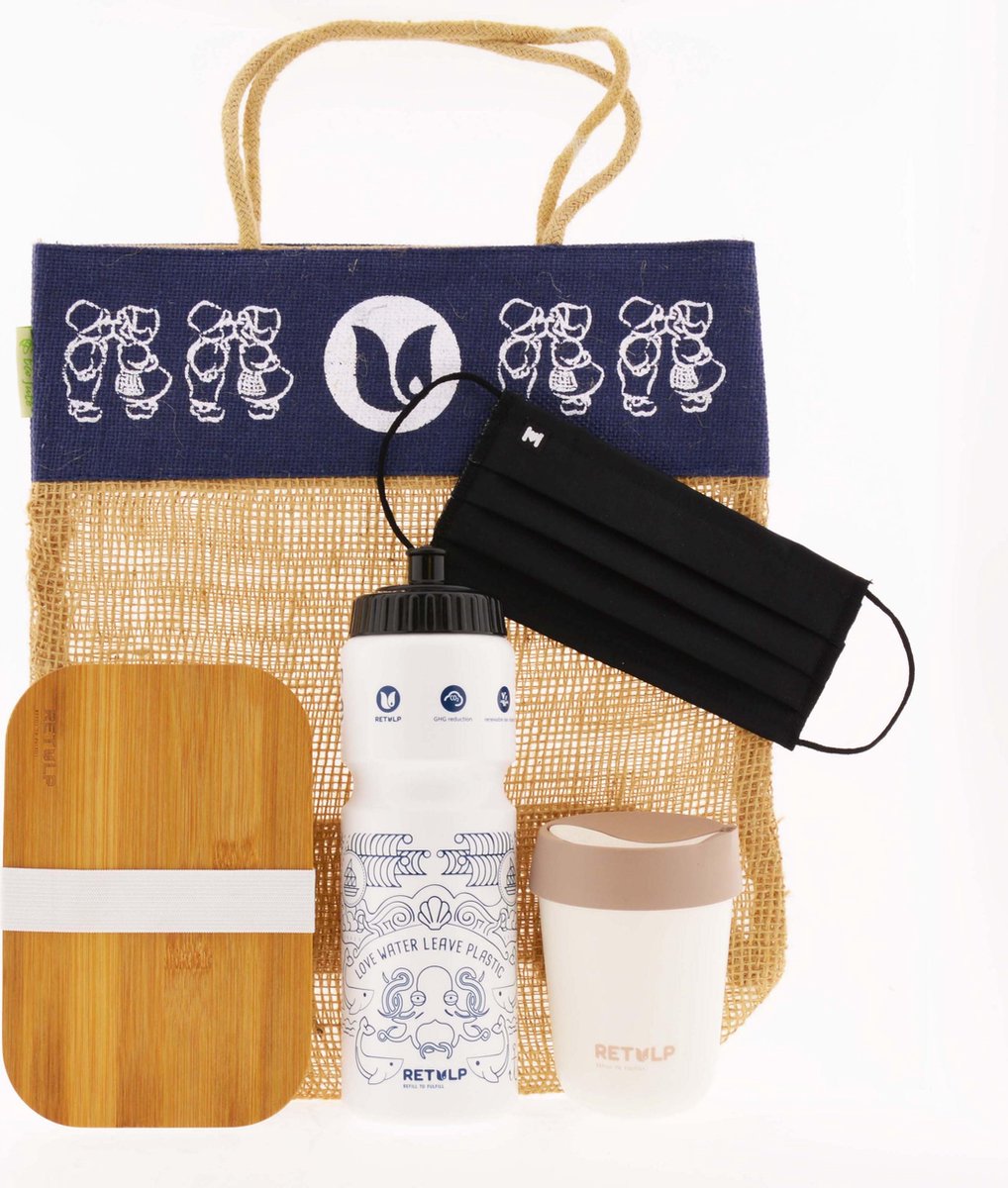 Retulp - Voordeelpakket Bio Cadeau - Bio Bidon - Travel Cup - Drinkfles - Duurzaam