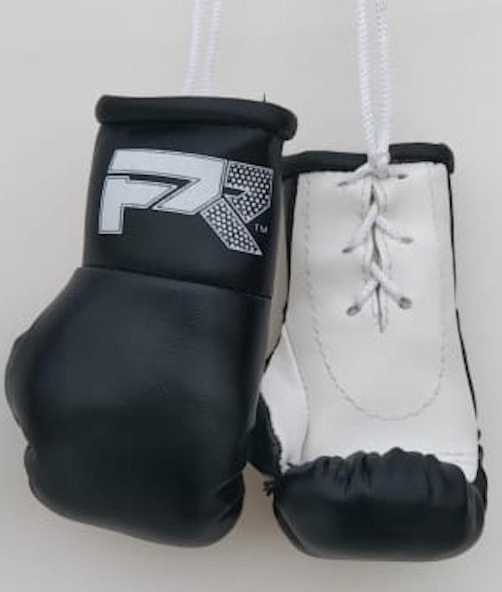 PunchR Mini Carhanger Bokshandschoenen Zwart Wit PunchR Carhanger Mini Bokshandschoenen