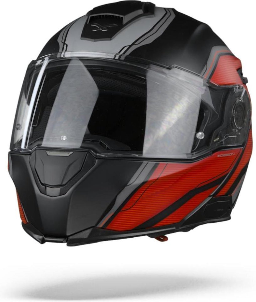 Nexx X.Vilitur Paradox Black Red Matt  Systeemhelm - Motorhelm - Maat XXXL