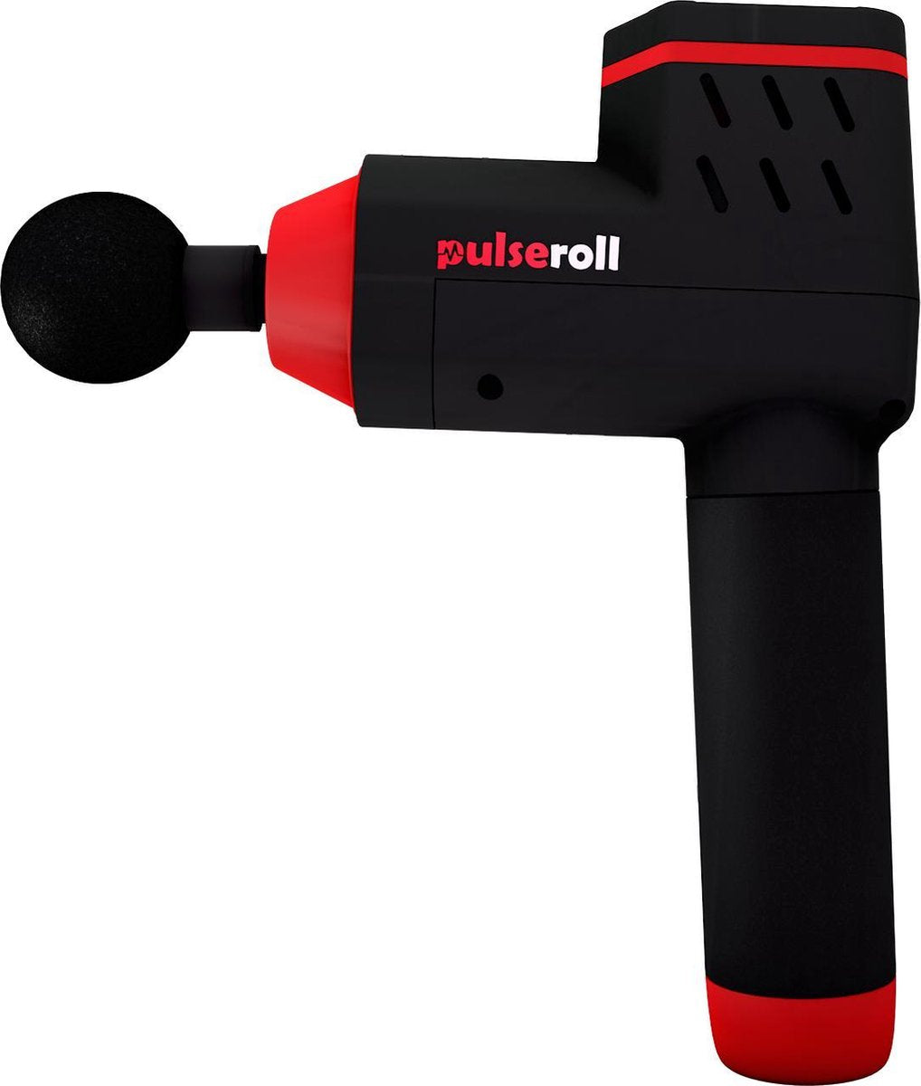 Pulseroll Percussion Massage Gun met 4 verschillende standen en 6 verschillende massagekoppen - Draadloos Massage Apparaat voor triggerpoint massage