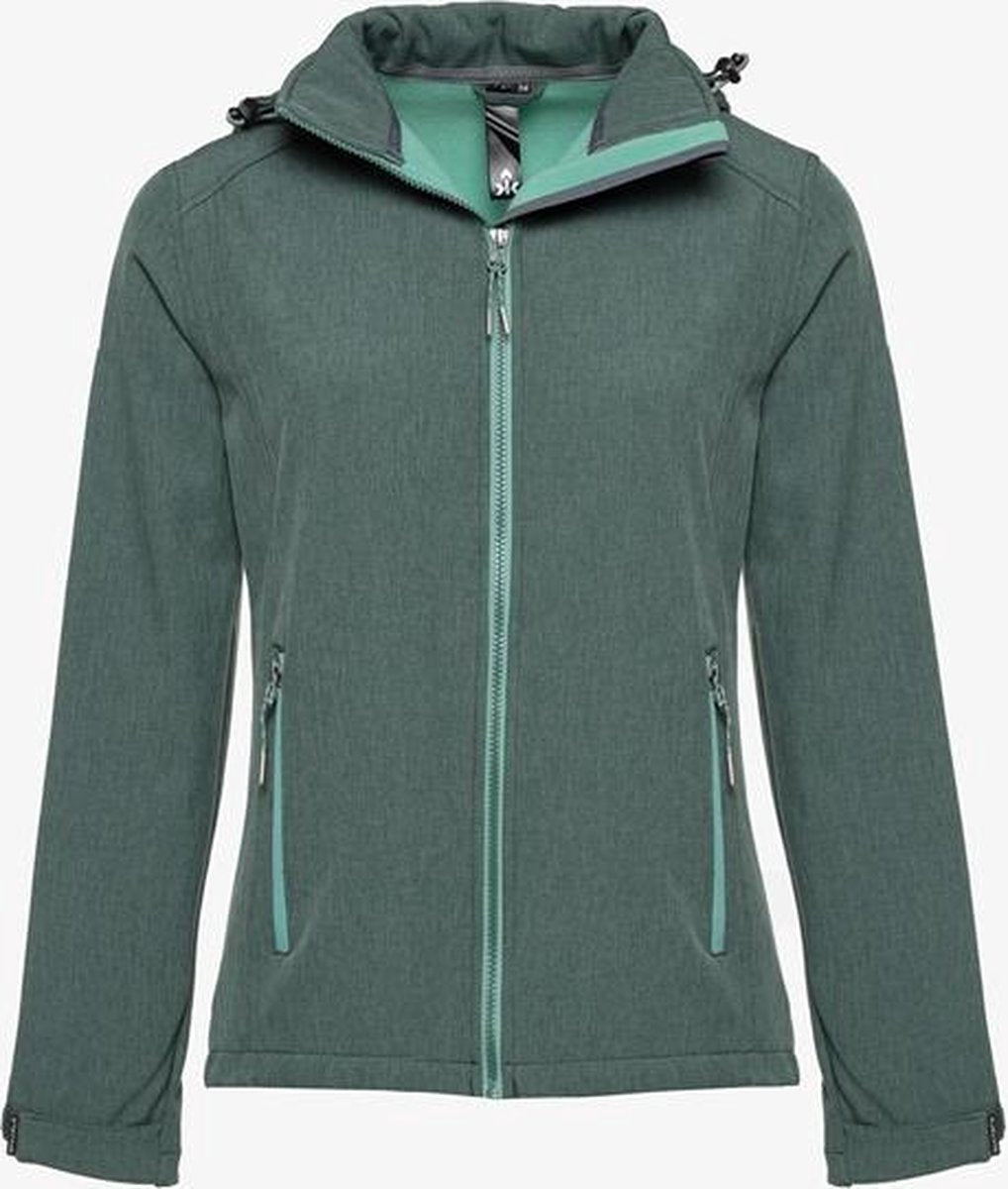 Kjelvik dames softshell jas waterafstotend - Groen - Maat S - Winddicht - Ademend materiaal