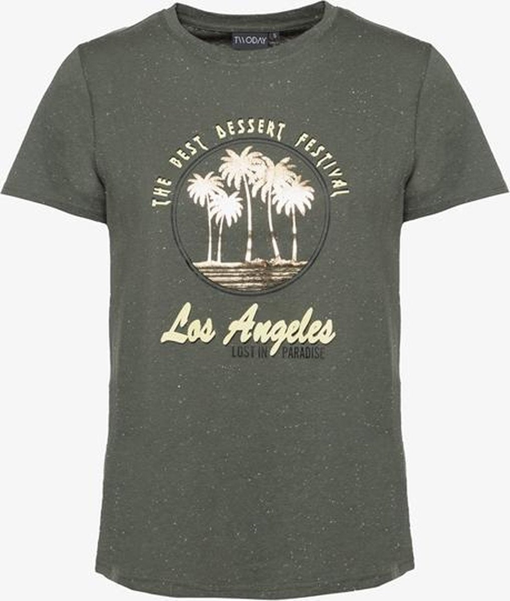 TwoDay dames T-shirt - Groen - Maat 3XL
