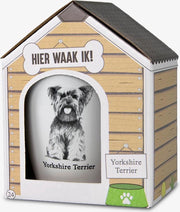 Mok - Hond - Cadeau - Yorkshire Terrier - Gevuld met een snoepmix - In cadeauverpakking met gekleurd lint