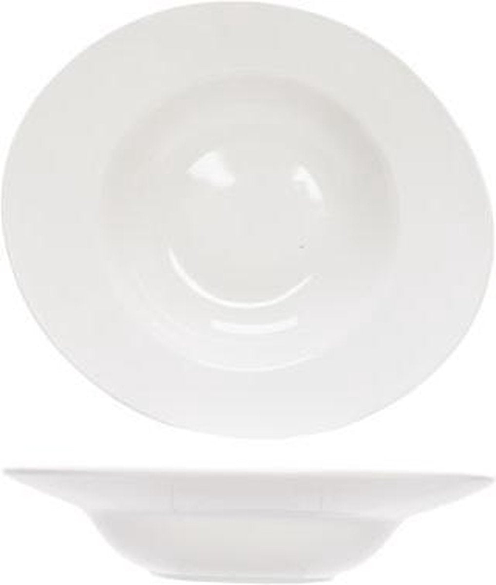 Budget Wit Pastabord - Diep Bord - 31x27
