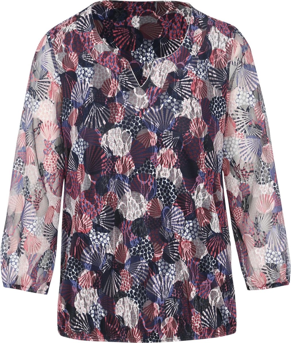 Cassis - Bedrukte blouse - Marineblauw