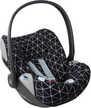 Ukje Hoes voor Cybex Cloud Z hoes - Perfecte pasvorm - Zwart blokken