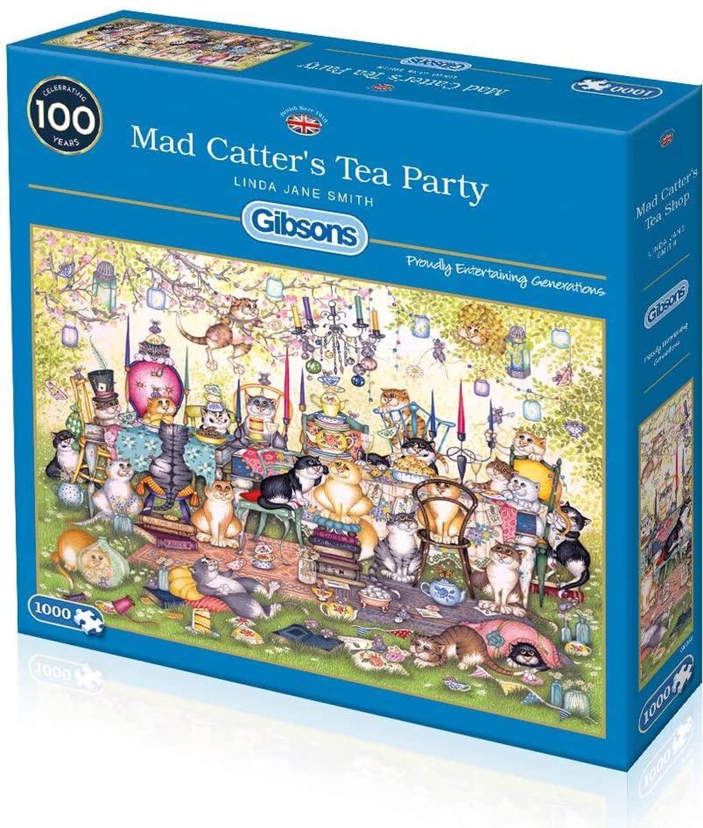 Gibsons puzzel Mad Catter's Tea Party - 1000 stukjes
