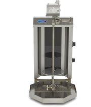 Doner Kebab / Gyros / Shoarma Grill 2 Branders - 230V - RVS - Max. 20 kg Vlees - Verstelbare Spies - Links + Rechts Draaiend - Doner Grill - Maxima