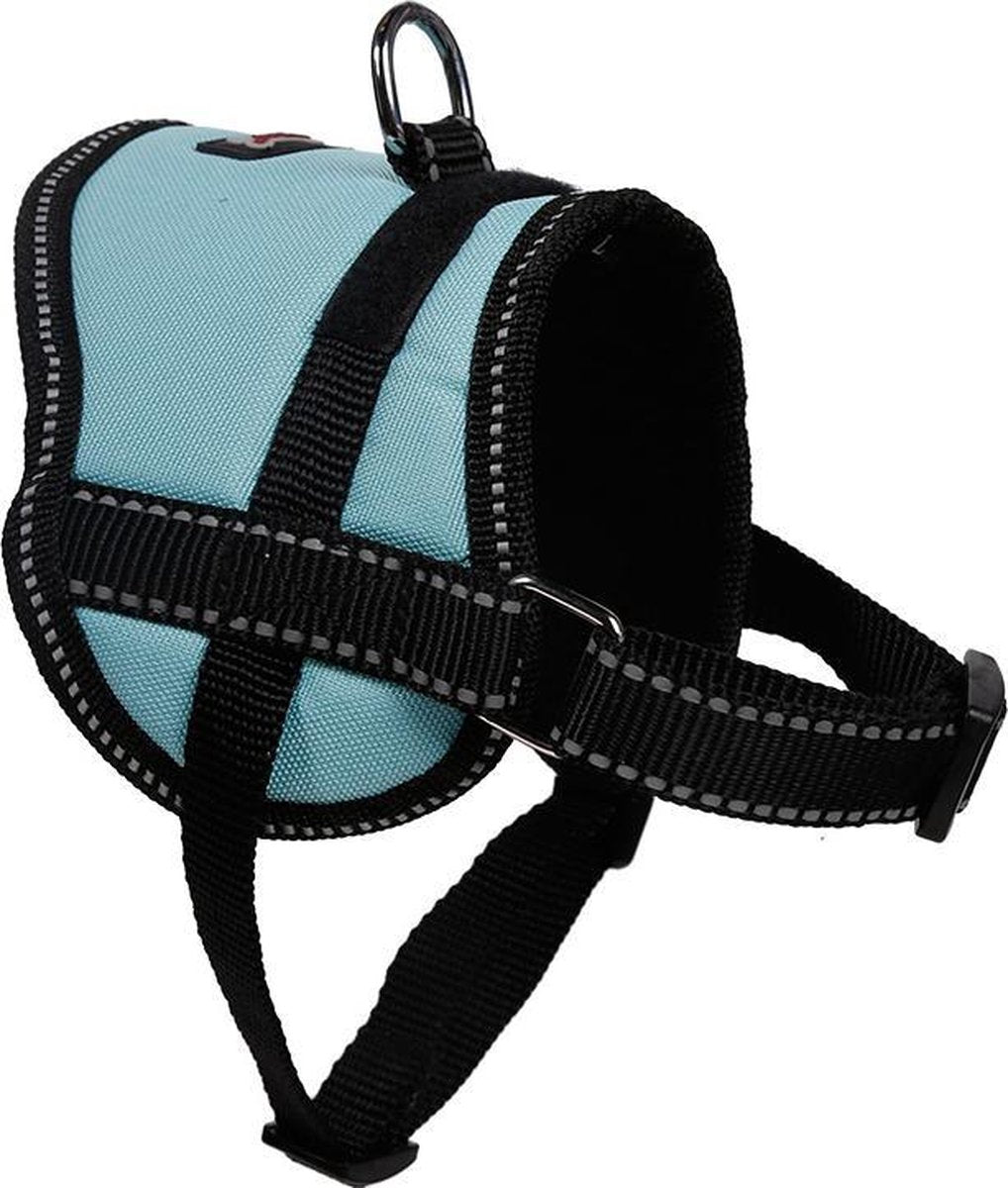 Comfortabel harnas voor kleinere hondjes of katten - LARGE - BLAUW