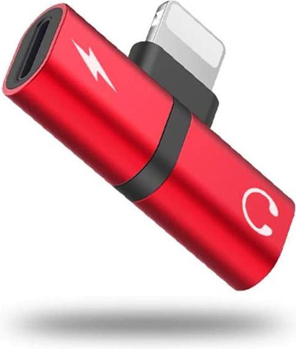 Doodadeals Lightning Splitter Adapter | Opladen en Audio Beluisteren | Geschikt voor iPhone 11 / XS Max / XS / XR / X / 8 / 8 Plus / 7 / 7 Plus | Multicolor