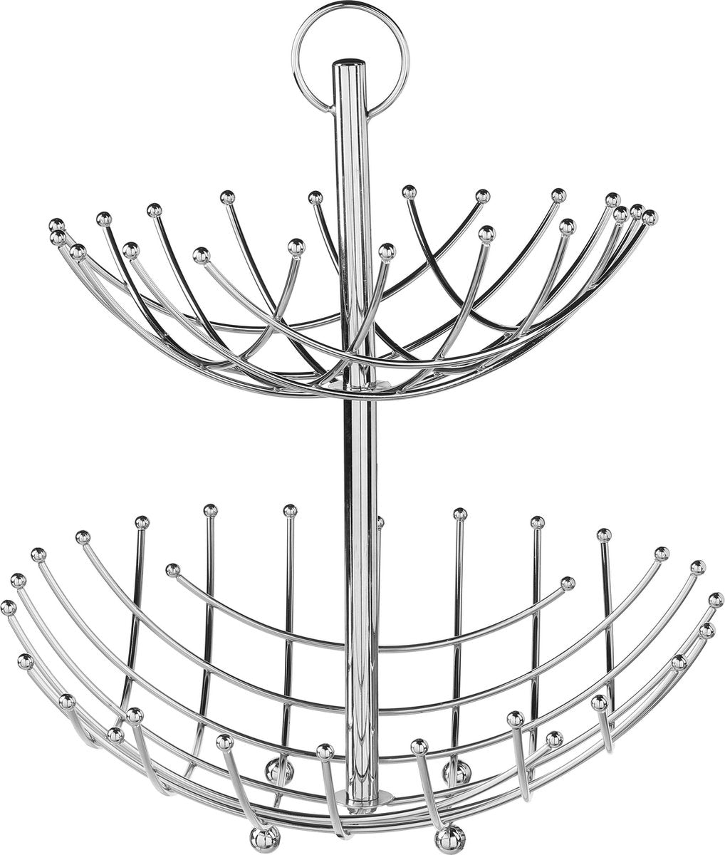 Fruitschaal 2 lagen met handvat - Fruitmand - 40.5 cm - Dubbele fruitmand