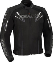 Bering Skope Black Grey Leather Motorcycle Jacket XL