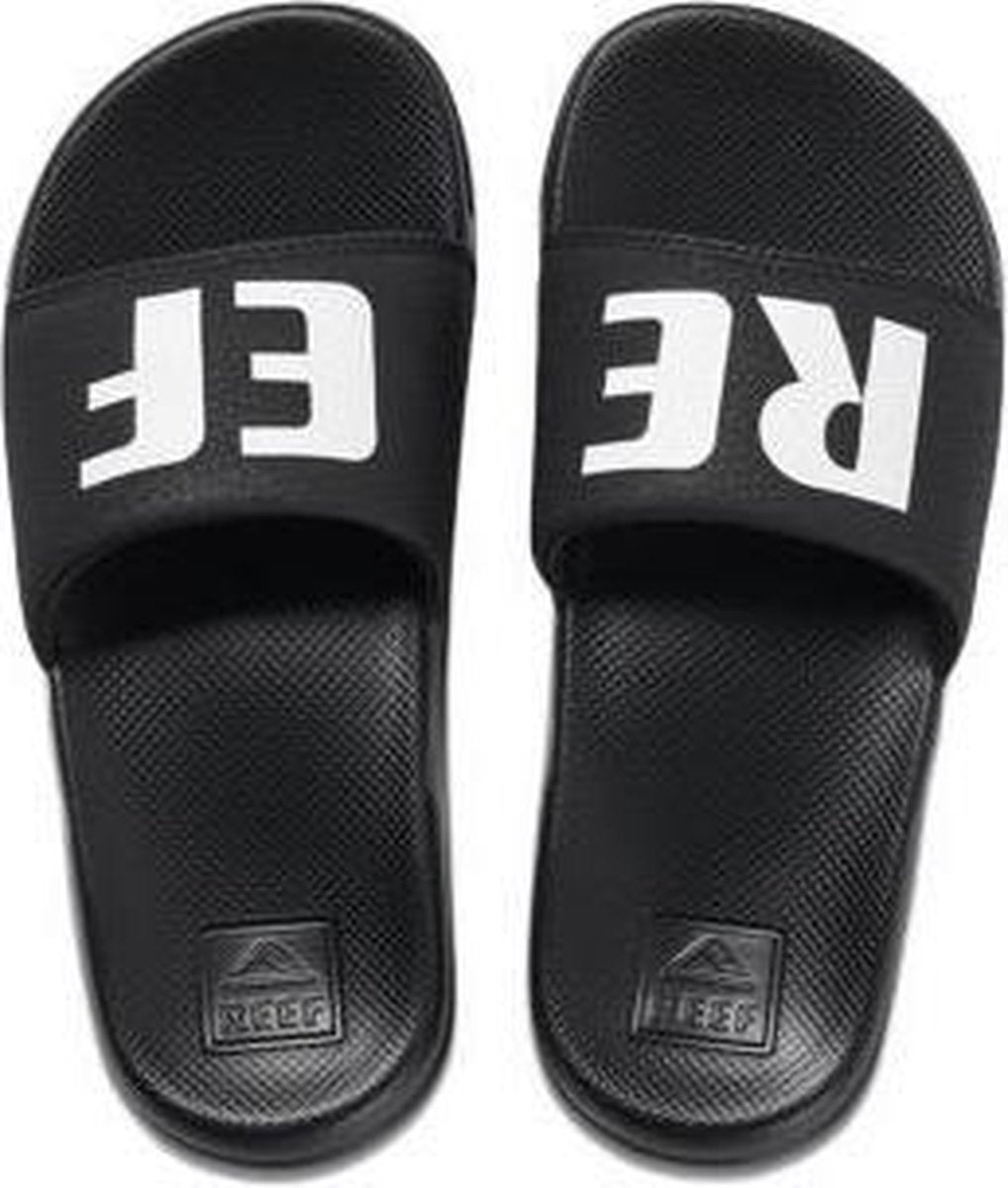 Reef Kids One Slide Jongens Slippers - Black/White - Maat 35.36