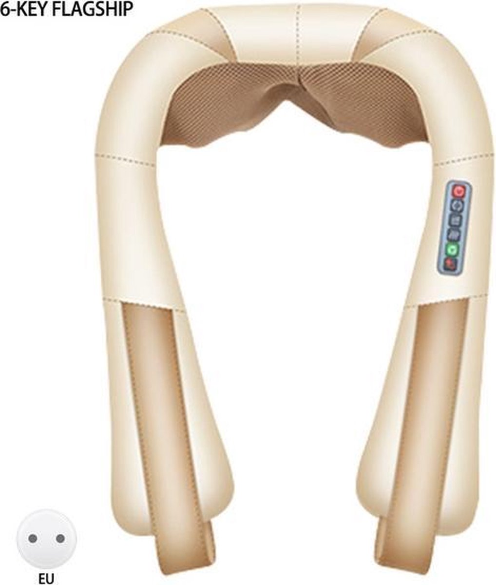 Sefaras Shiatsu Massage Kussen - Elektrisch Nek en Schouder Apparaat – Beige