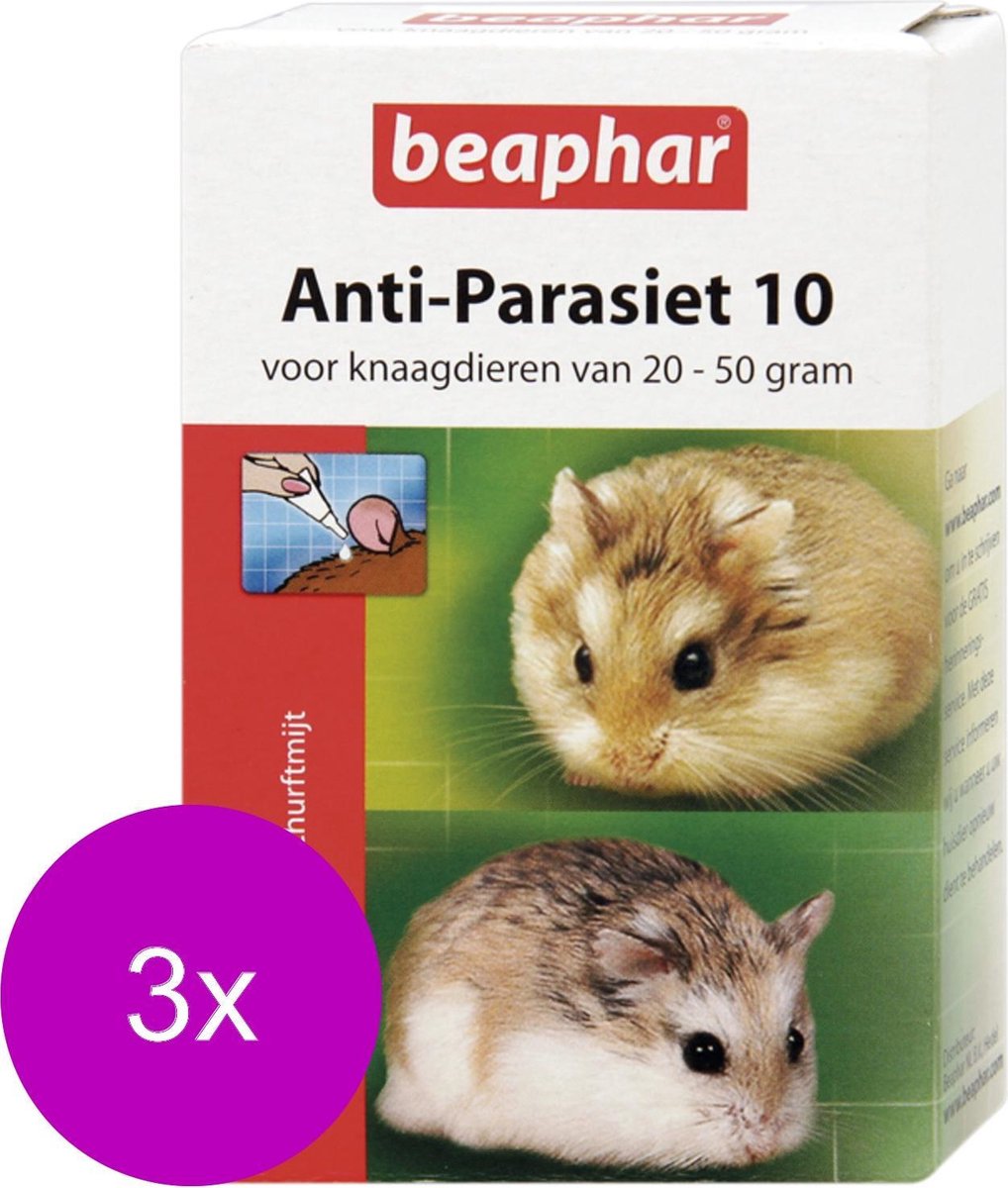 3x Beaphar Anti-Parasiet 10 Knaagdier 2 pipetten