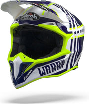 Airoh Wraap Broken Blue Gloss Full Face Helmet L
