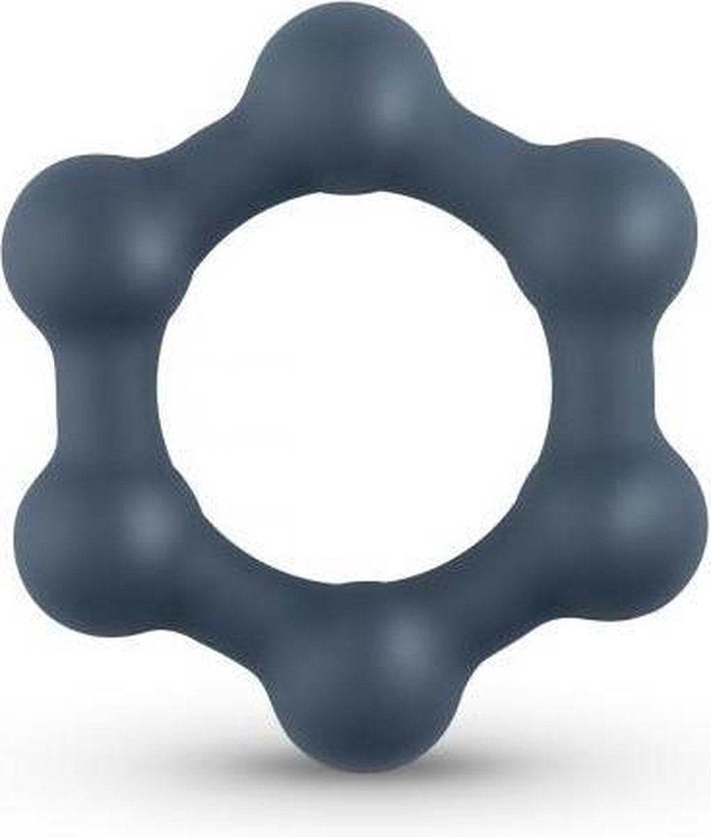 Hexagon Cockring Met Stalen Kogels