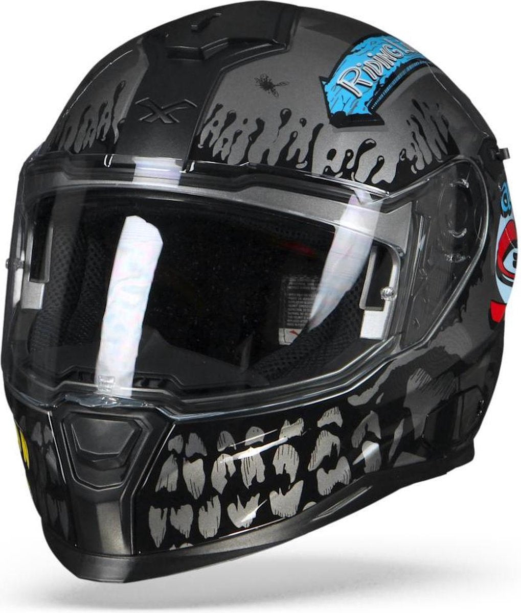 Nexx SX.100 Big Shot Dark Grey Full Face Helmet 2XL