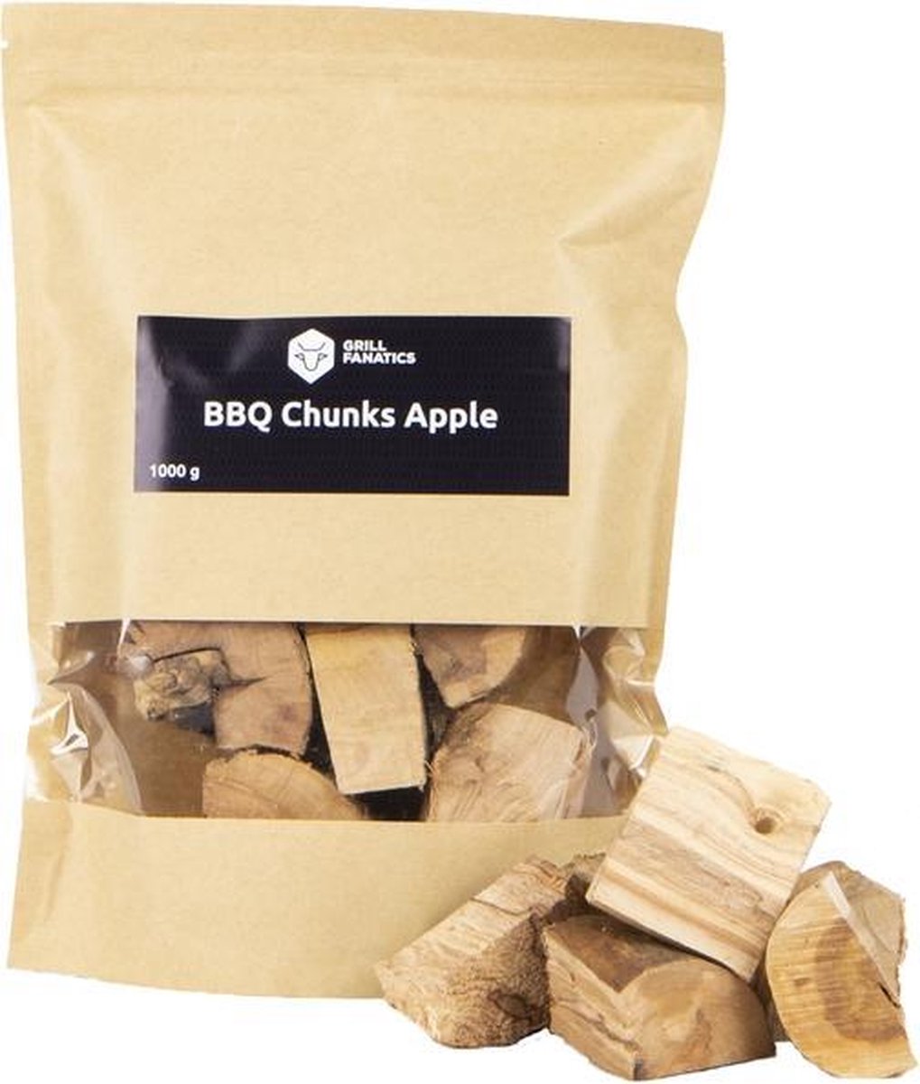 Grill Fanatics rookhout Rookchunks Appel 1 Kg - zak - blokjes