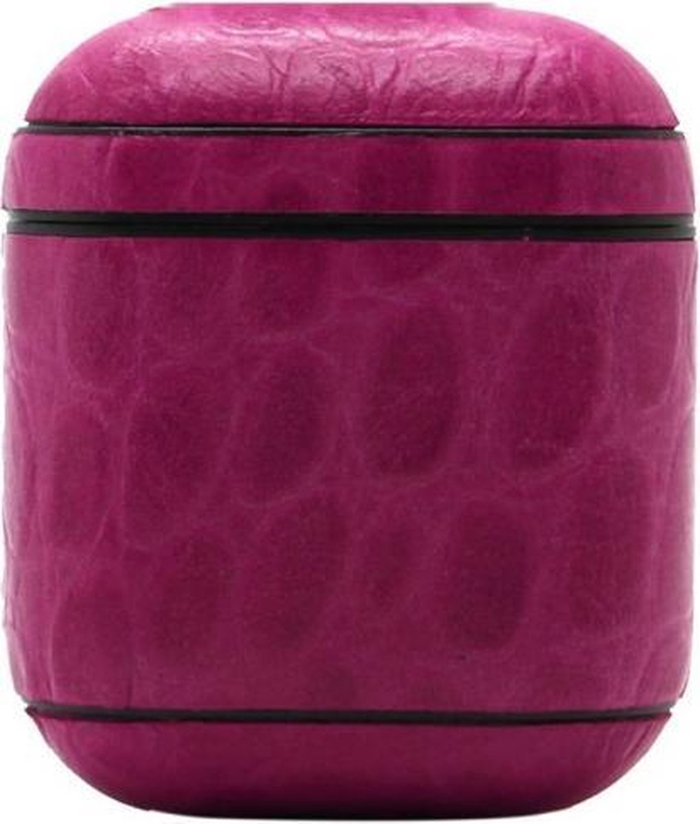 Airpods Hoesje Hard Case - Snake Roze - Airpod hoesje geschikt voor Apple AirPods 1 en Airpods 2