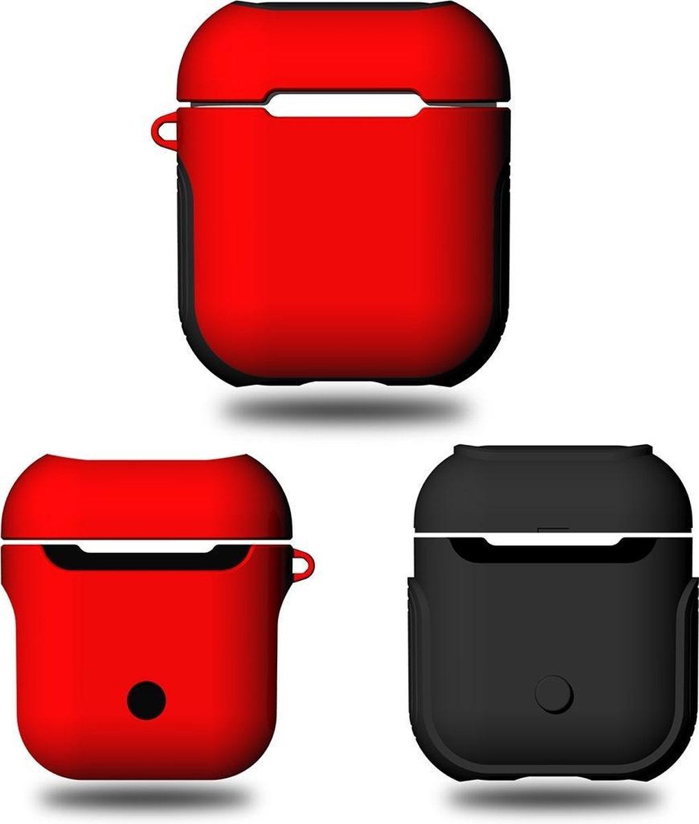 Mobigear Frosted Hard Kunststof Hoesje Rood voor Apple AirPods