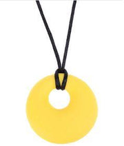 Bijtketting - kauwketting rond geel
