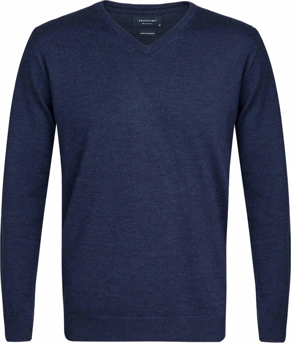 Profuomo Pullover Merino V-neck Indigo (PP0J00204)N