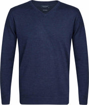 Profuomo Pullover Merino V-neck Indigo (PP0J00204)N