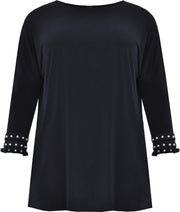 Yoek T-shirt met parels