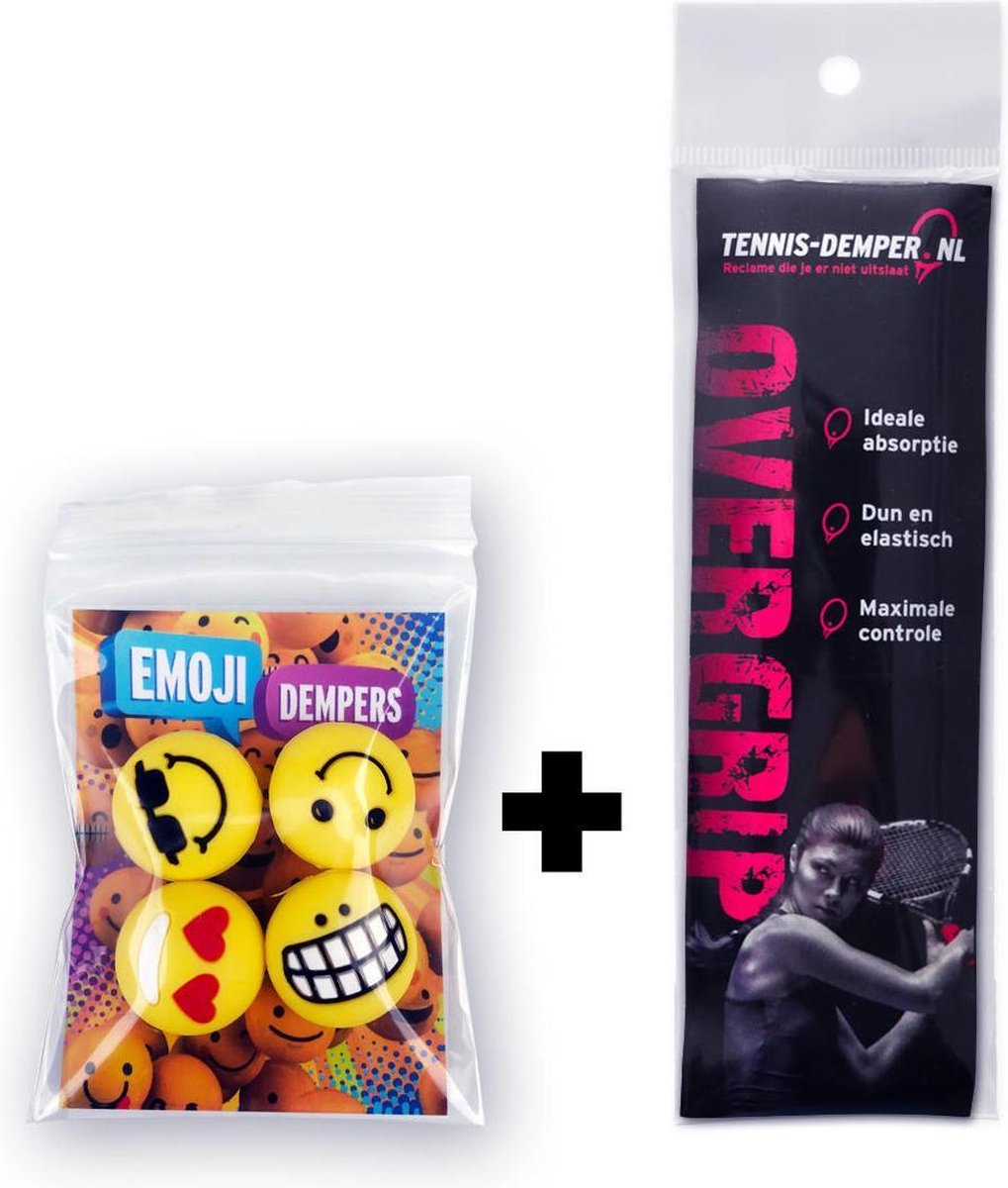 4x Tennisdemper + 1x Overgrip - tennis-demper.nl
