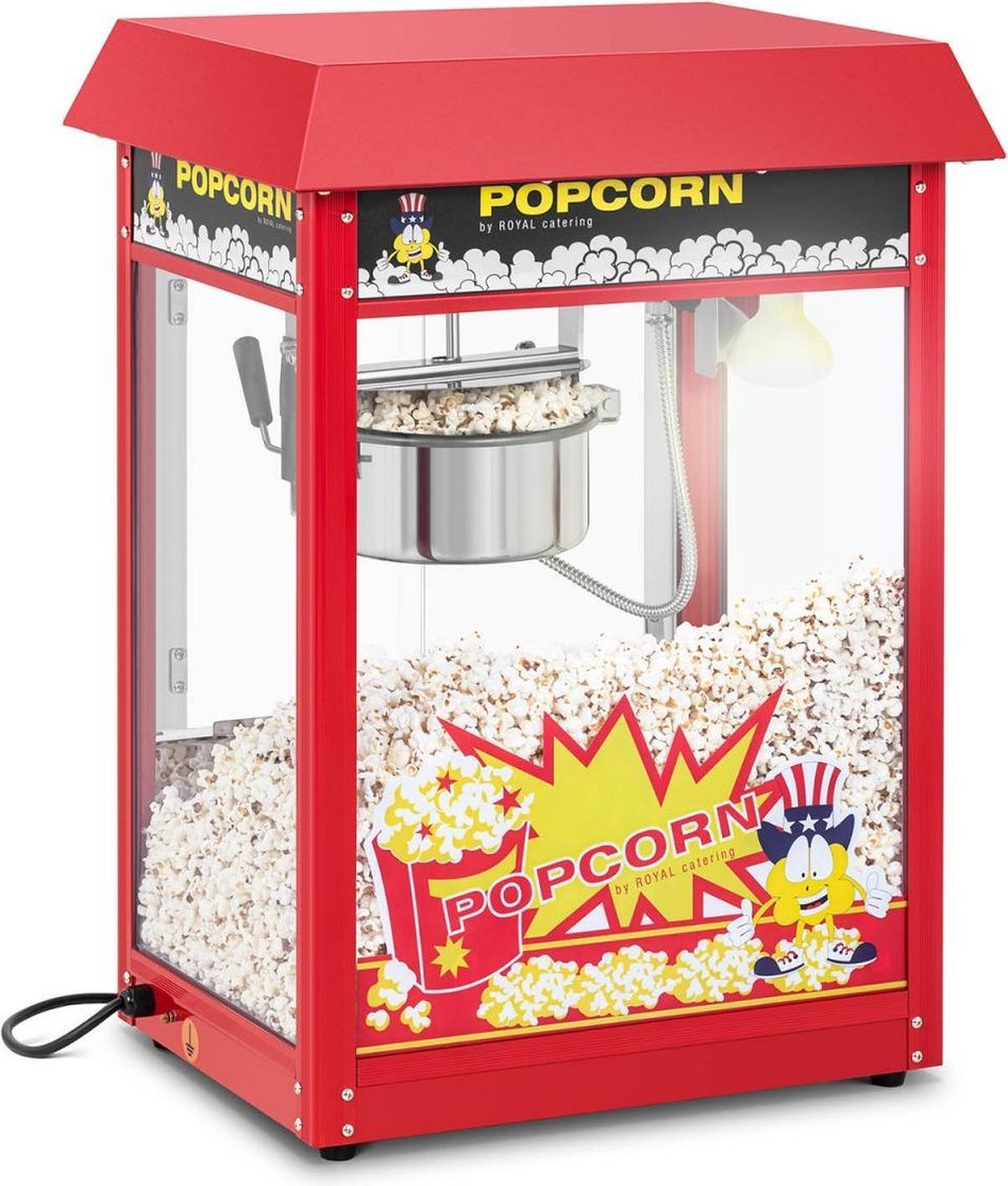 Royal Catering Popcorn Machine - Rood dak