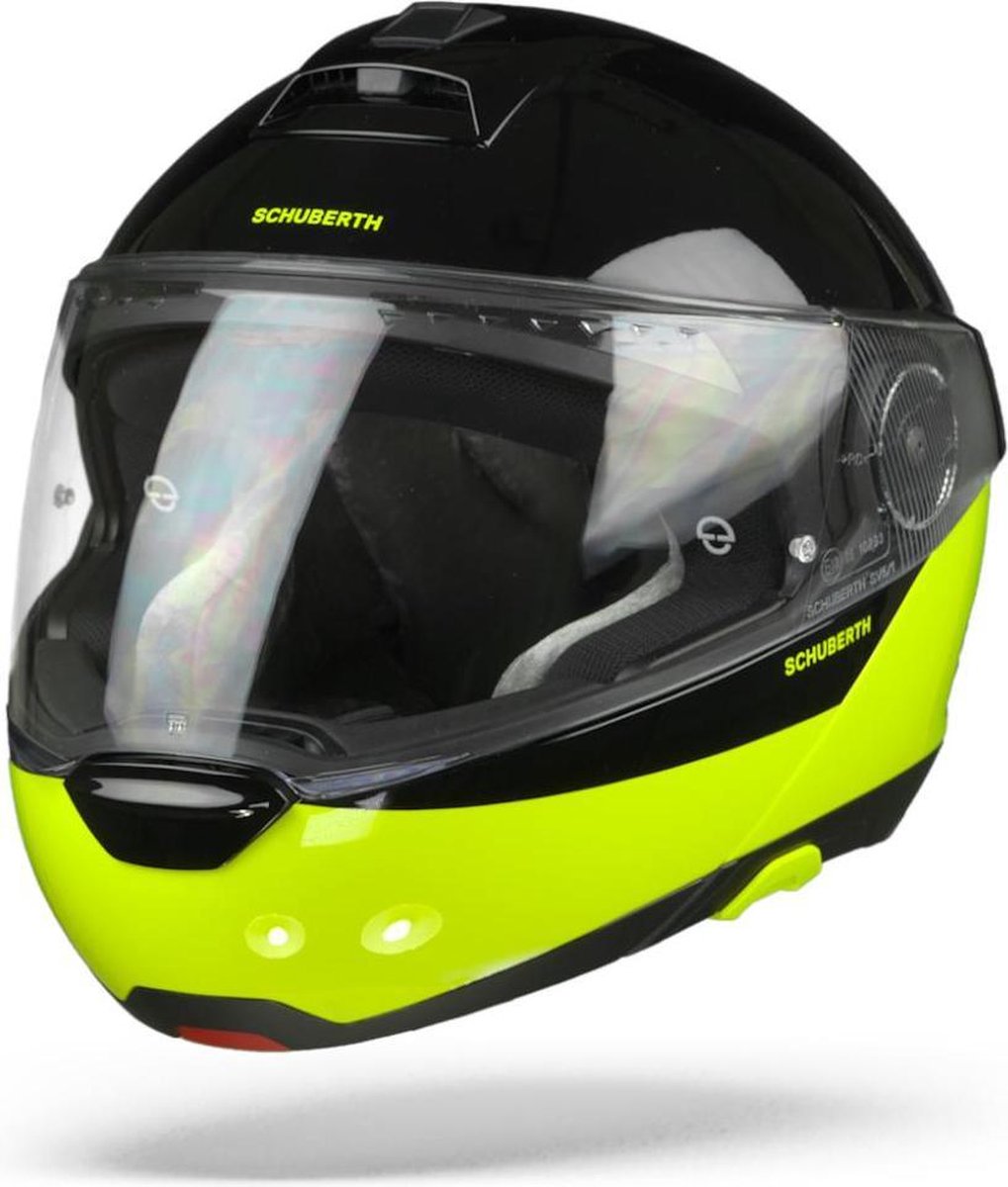 Schuberth C4 Pro Swipe Systeemhelm - Motorhelm - Fluor Geel - Maat XXXL
