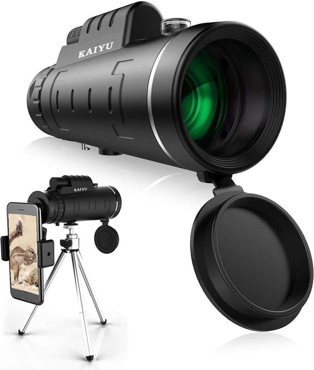 Monokijker - HD 40x60 - BAK4 Prism - Full Multi-Coated (FMC) - Waterdicht - inclusief Smartphone-Adapter en Statief - voor Vogels Kijken