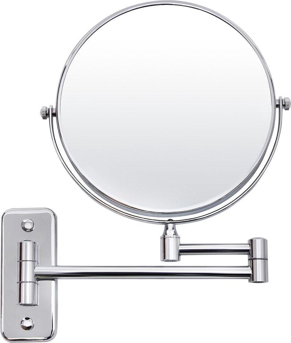 SONGMICS 7-voudige + normale cosmetische spiegel wandspiegel scheerspiegel vergrotende spiegel 8-inch make-up spiegel dubbelzijdige wandspiegel BBM713