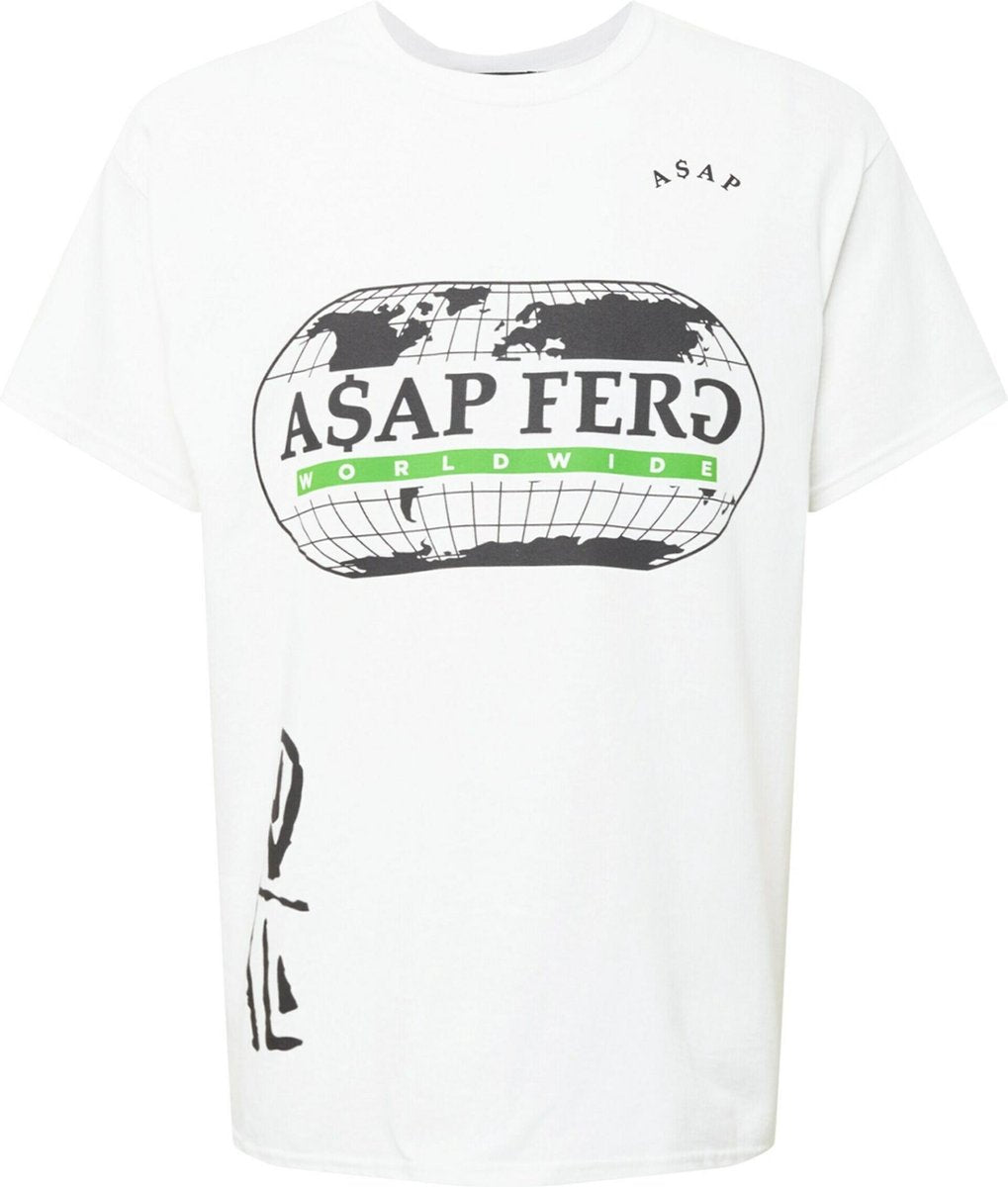 Mennace shirt asap ferg worldwide Lichtgroen-Xl