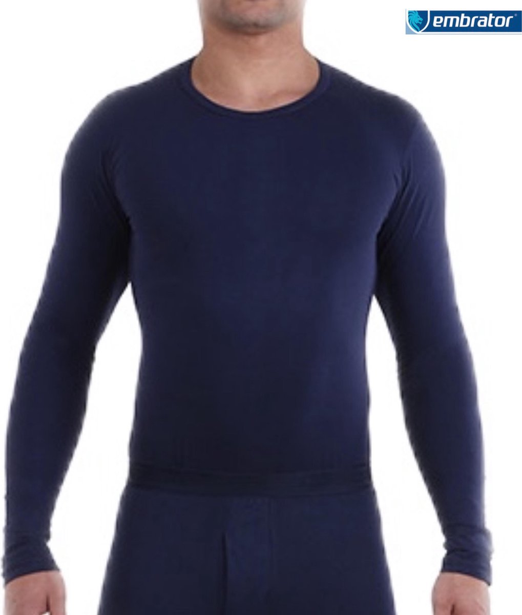 Embrator mannen Longsleeve Thermo donkerblauw maat L