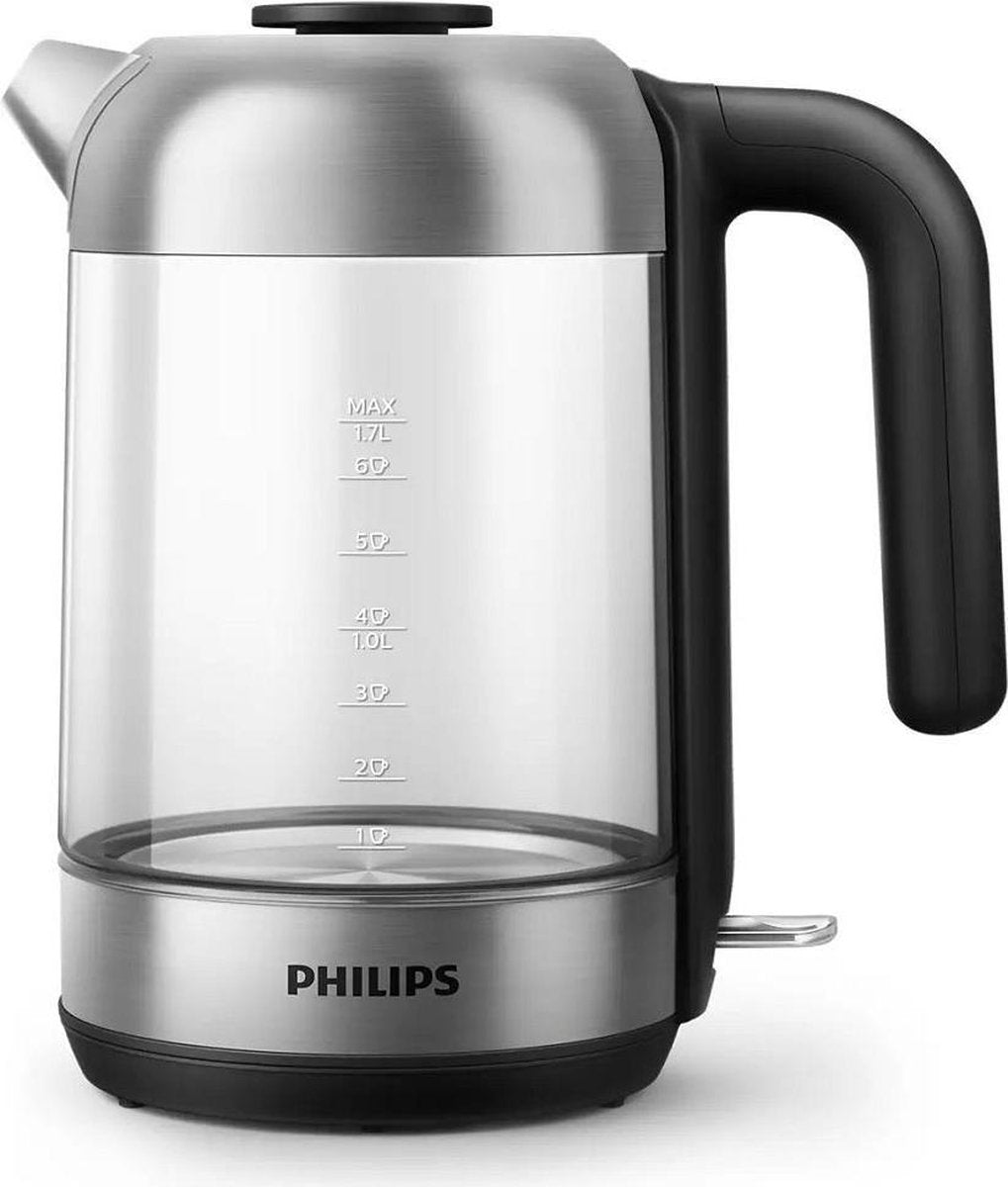 Philips HD9339/80 Series 5000 Glazen Waterkoker 1.7L 2200W RVS/Zwart