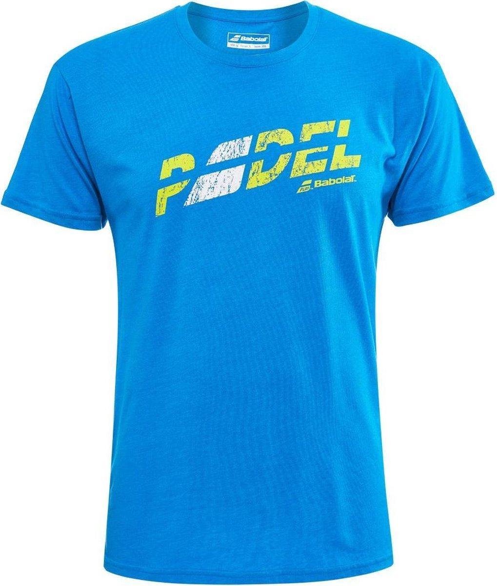 Babolat padel opdruk t-shirt | blauw | maat M