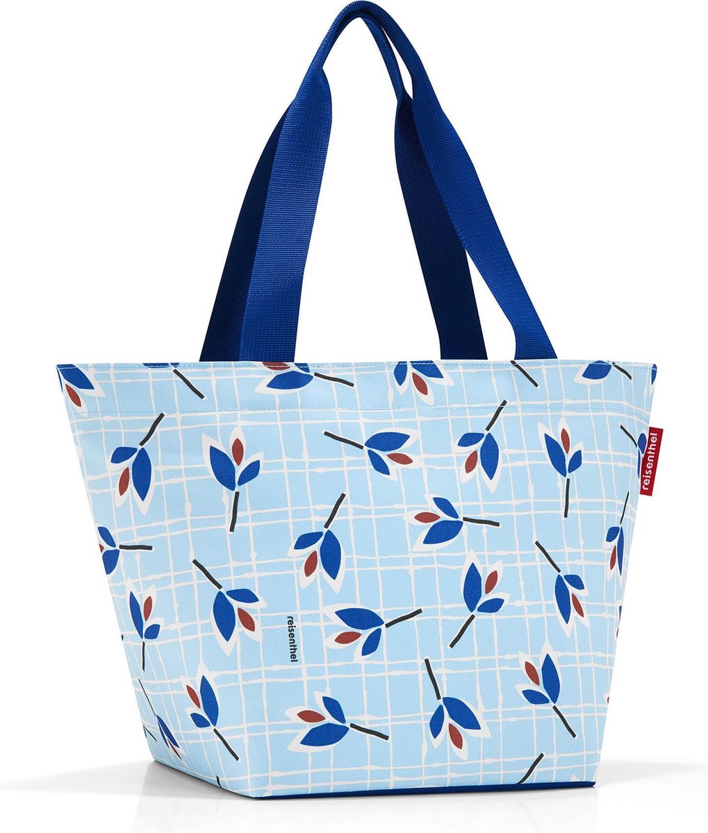 Reisenthel Shopper M Handtas Shopper - Maat M - 15L - Leaves Blue Lichtblauw