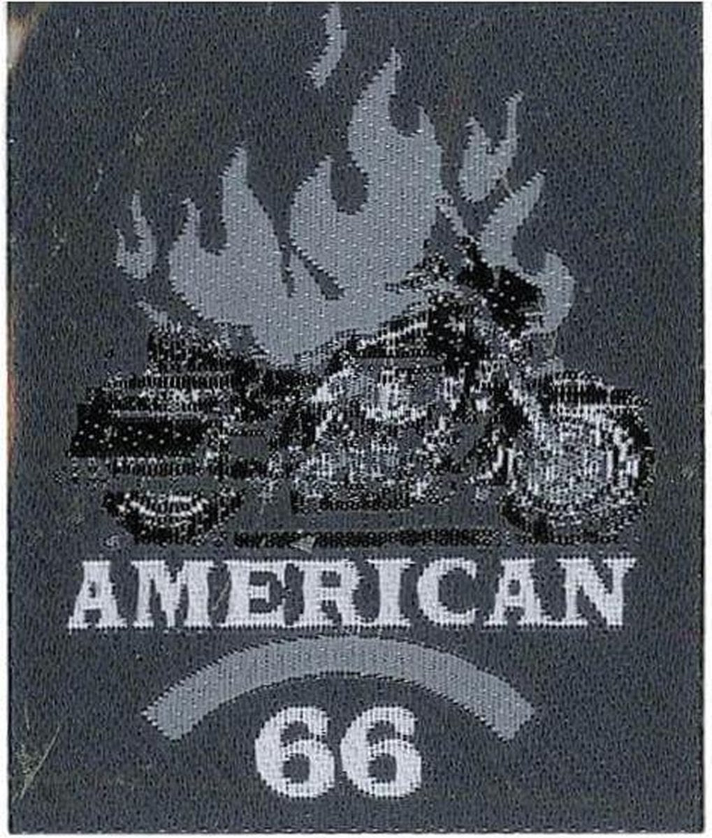 HKM APPLICATIE LABEL AMERICAN 66 OPSTRIJKBAAR 5X7 CM. 5 STUKS.