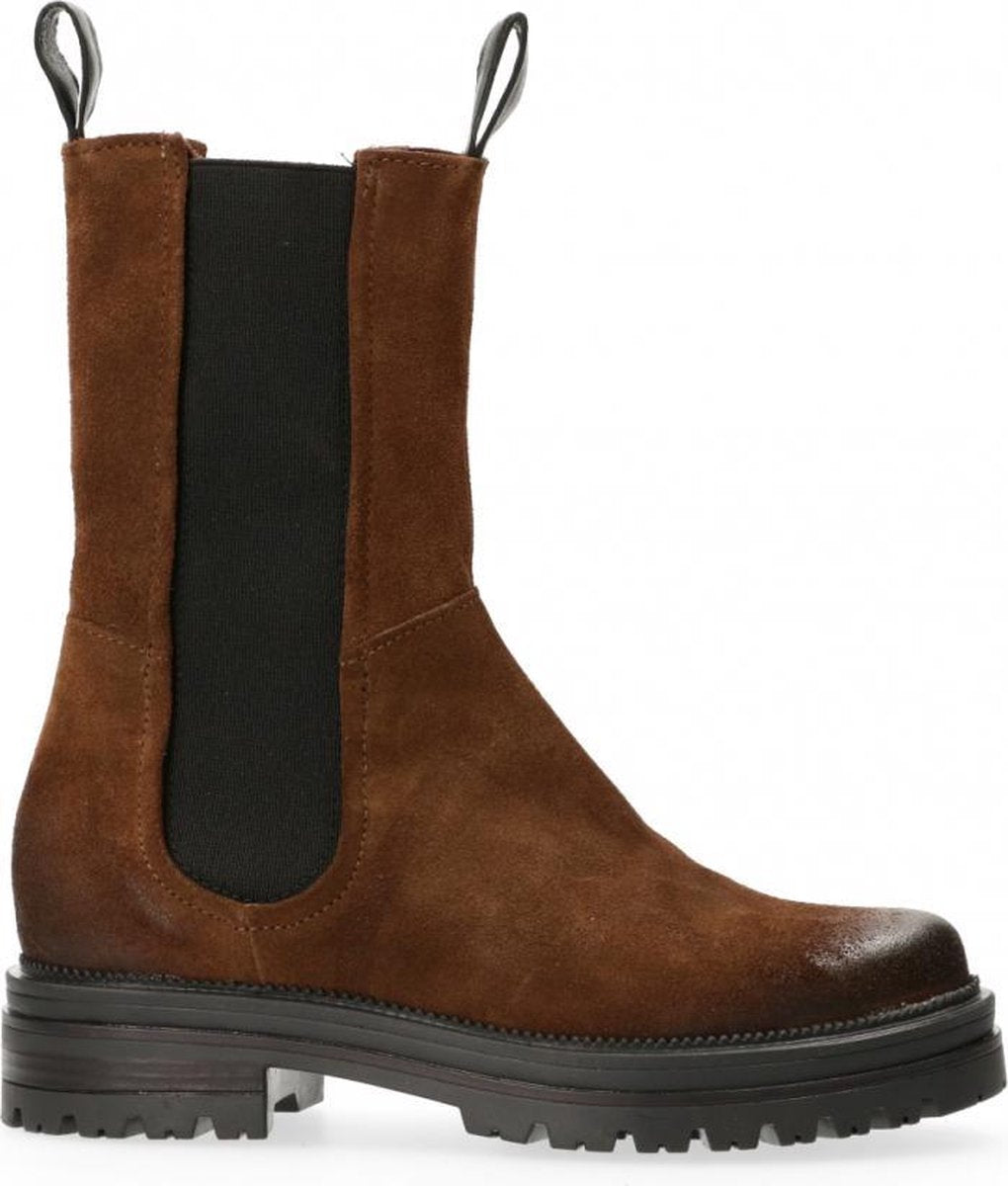 Van Dalen  - Hoge Chelsea Laars Leer - Womens - Taupe - 40