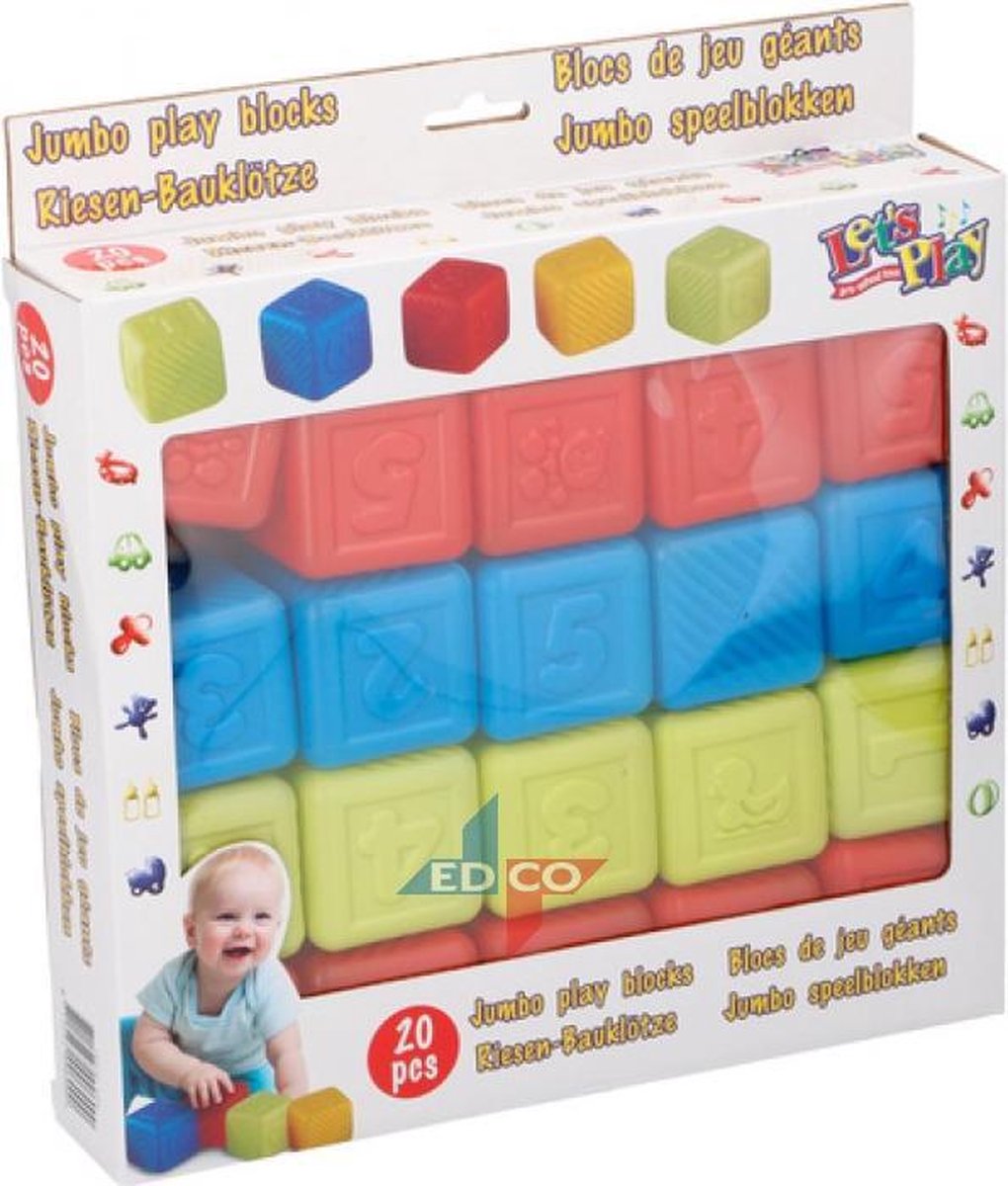Let's Play Speelblokken 5 Cm 20-delig