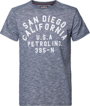 Petrol Industries - Heren San Diego t-shirt - Donker blauw - Maat XL