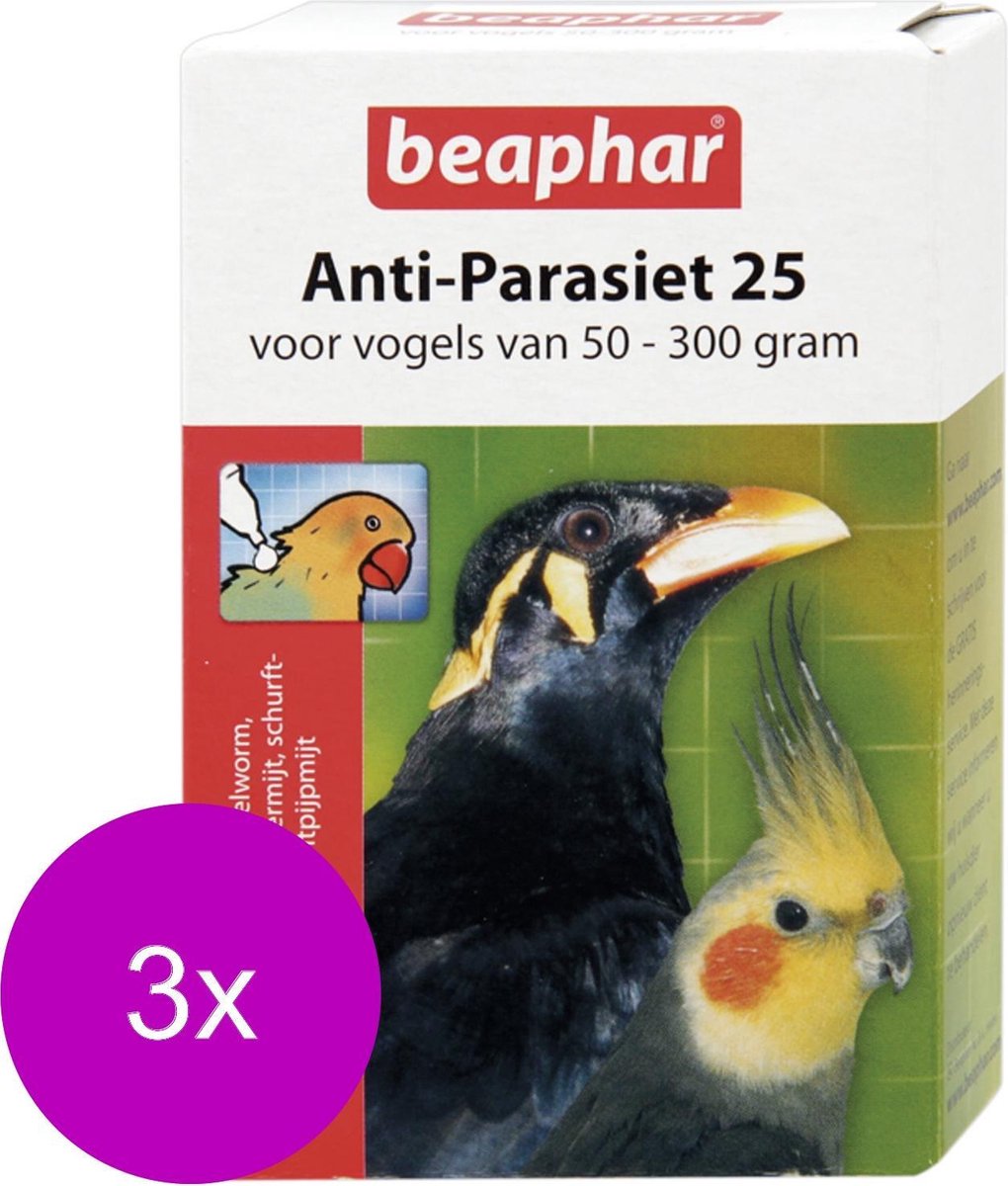 Beaphar Anti-Parasiet 25 Vogel - Vogelapotheek - 3 x 2 pip 50 - 300 G