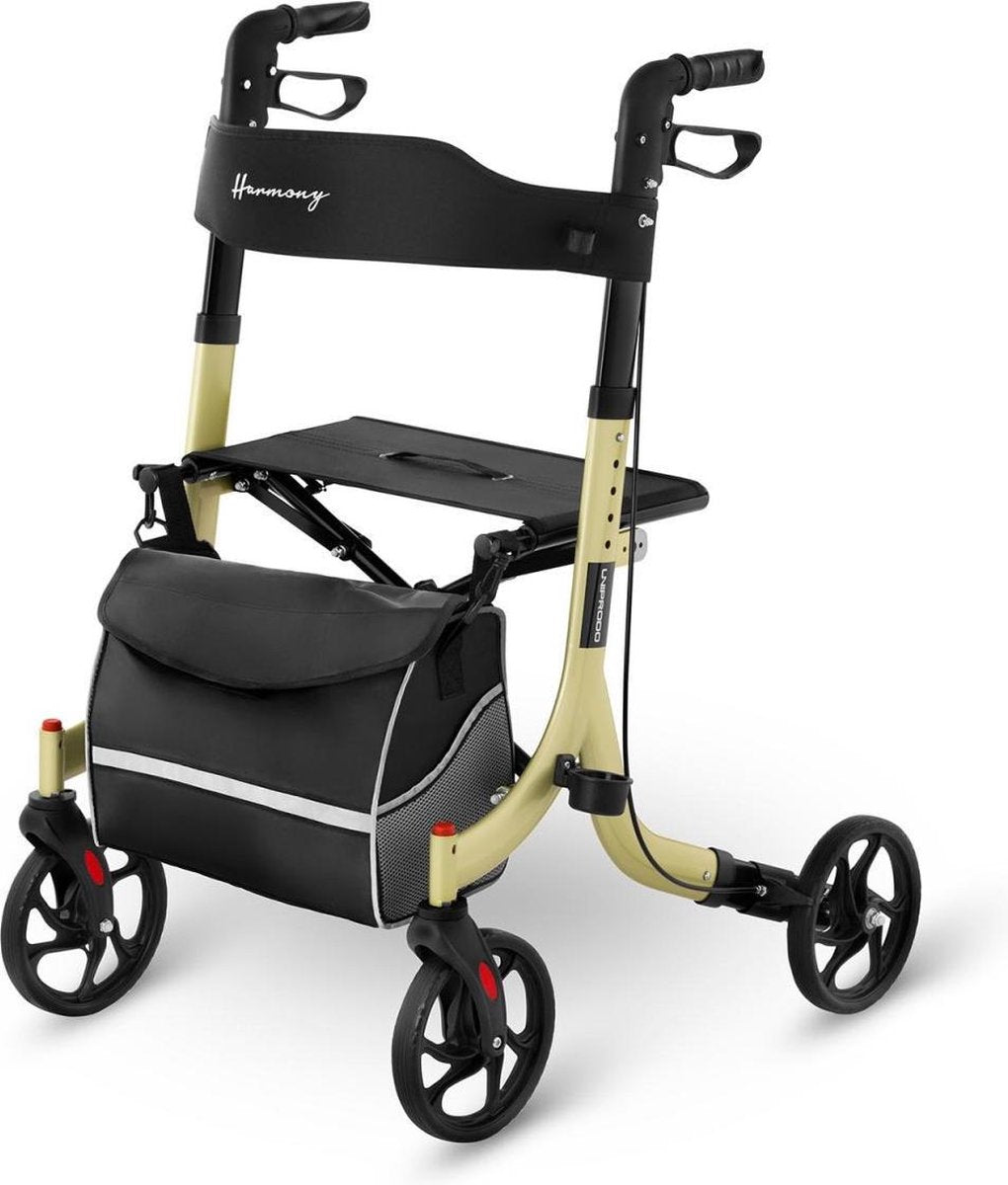Uniprodo Rollator Harmony - champagne - 136 kg