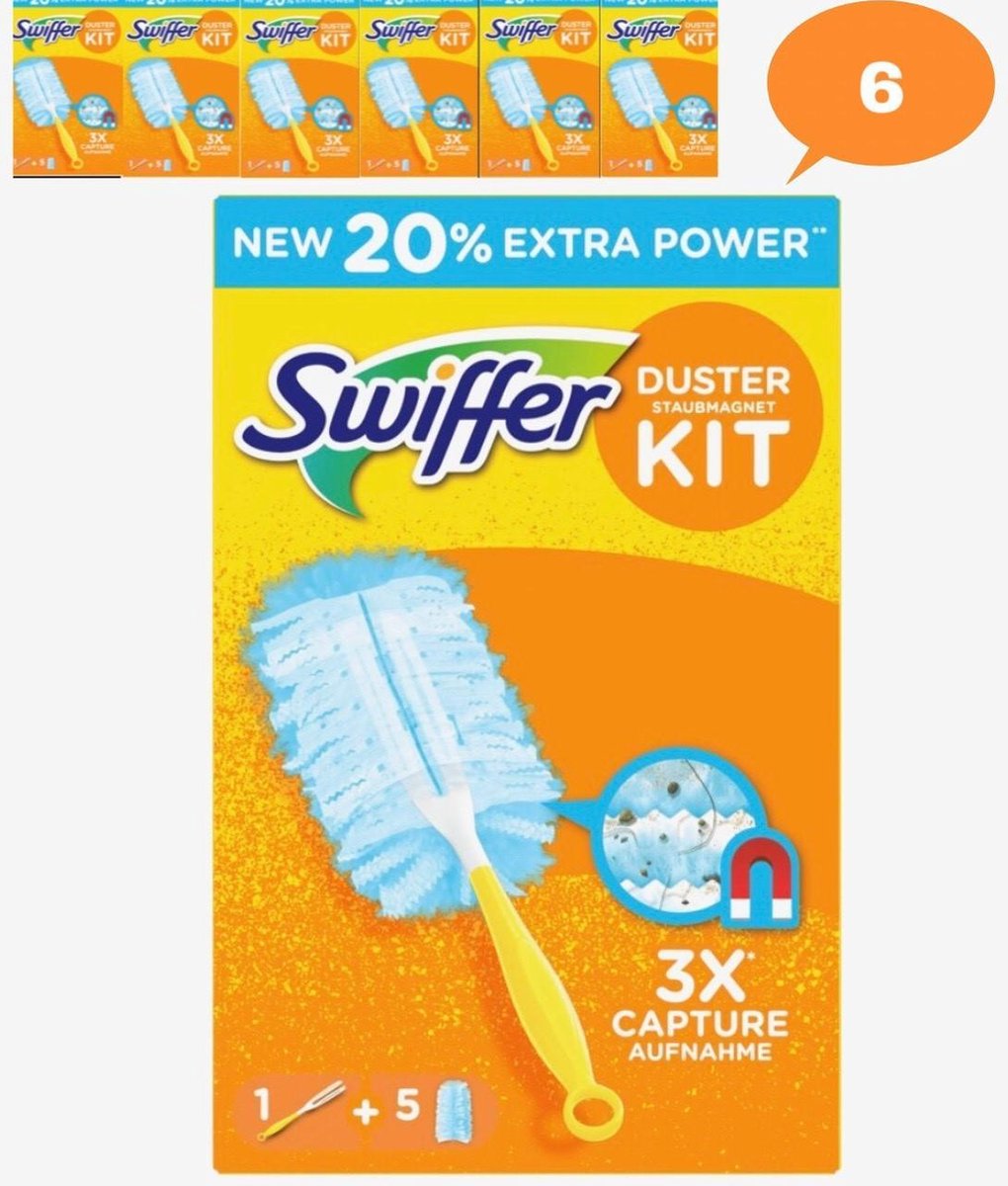 Swiffer Duster Trap & Lock-kit - 6x Handvat Met 30 Navullingen - Starterkit