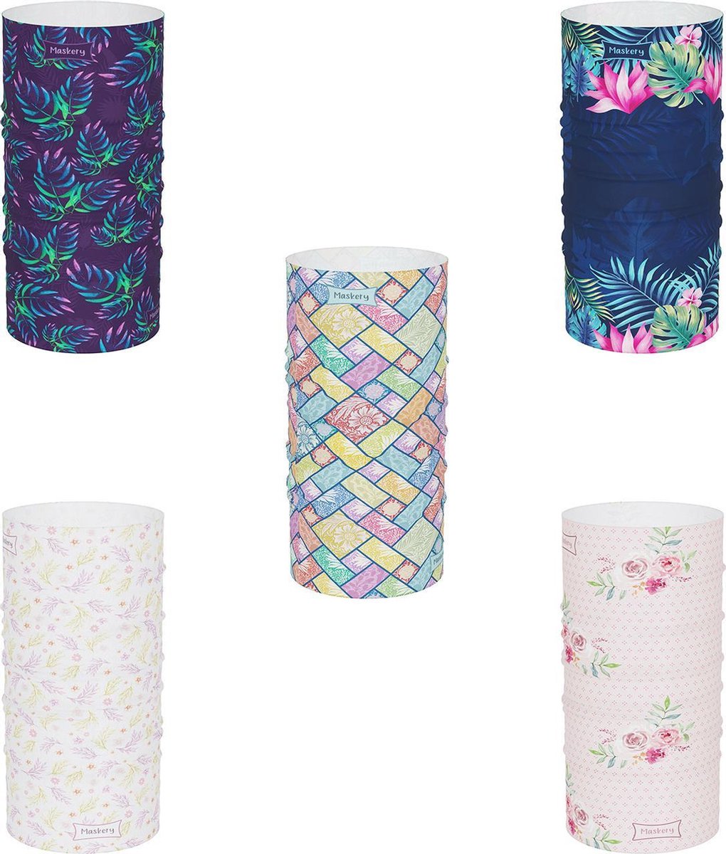 Maskery Nekwarmer Bloem Serie - 5 Stuks