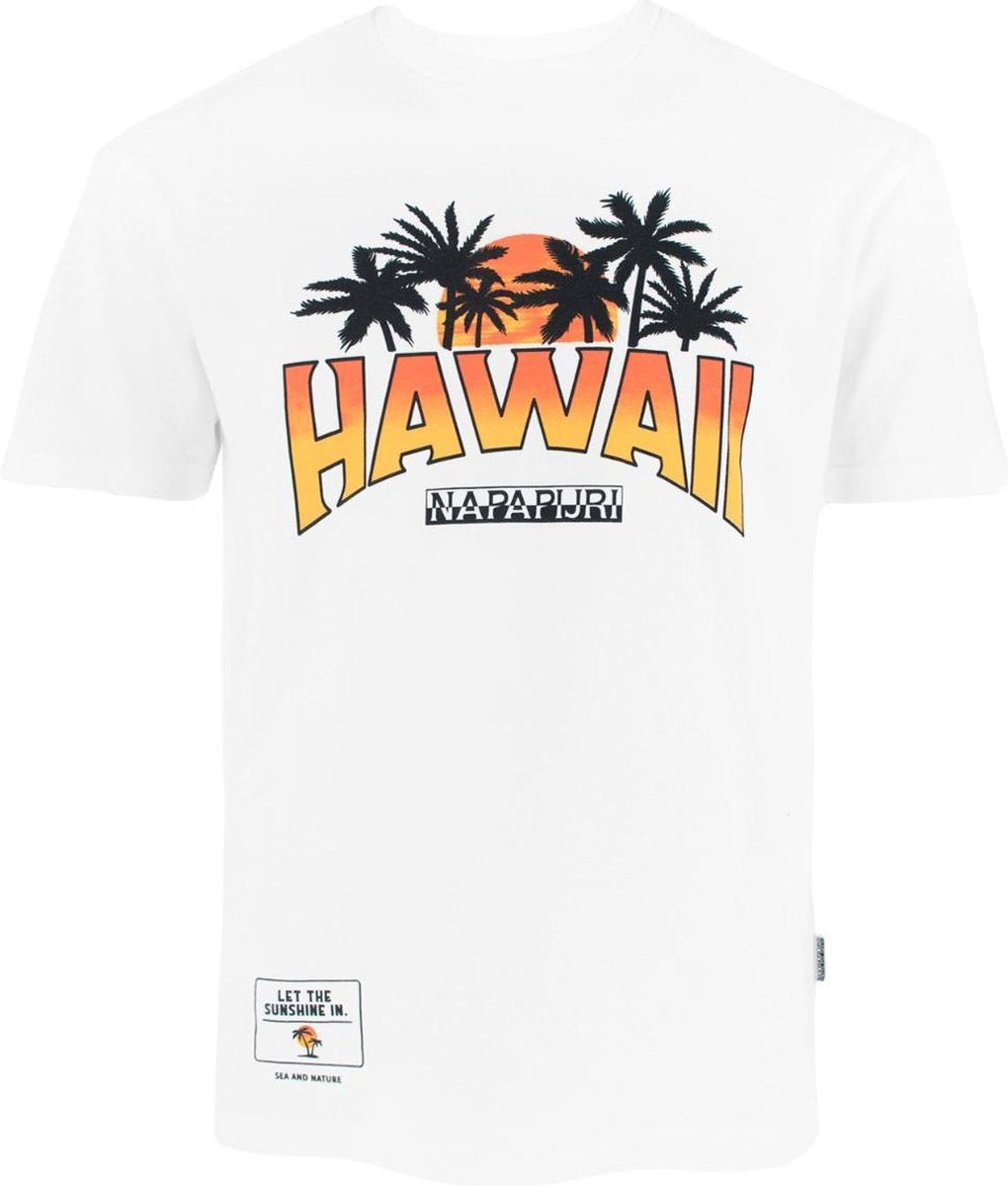 Napapijri sirre O-hals shirt wit - M